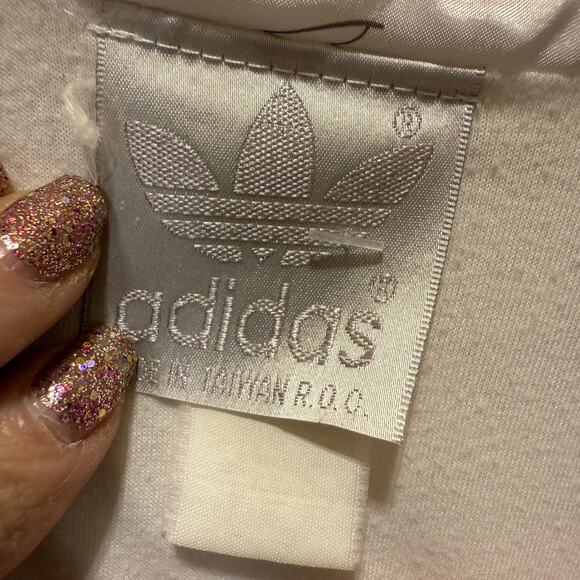 Adidas Lightweight Zip Up Script Print Silky Jacket Size L/XL - Picture 9 of 11